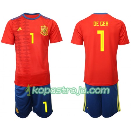 Billiga Fotbollströjor Spanien DE GEA 1 Barn Hemma tröja 2019 Kortärmad